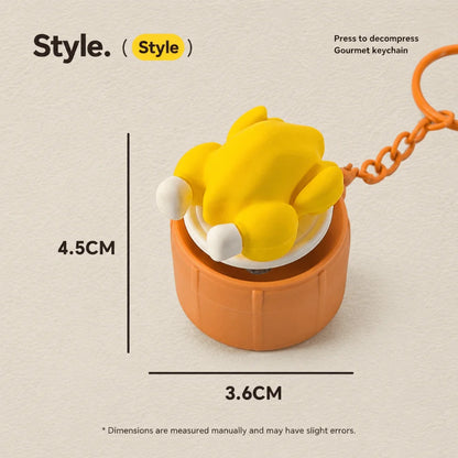 Foods Clicker Key Chain