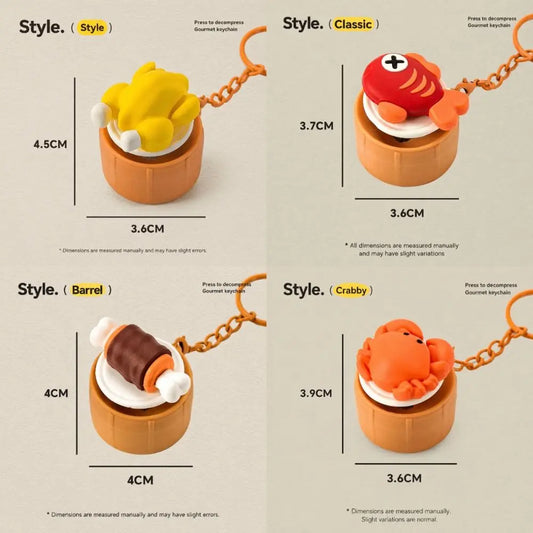 Foods Clicker Key Chain