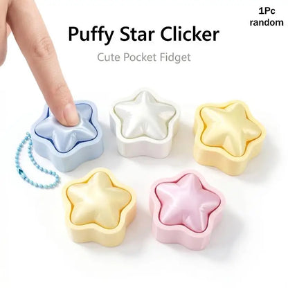 Puffy Star Clicker Keychain
