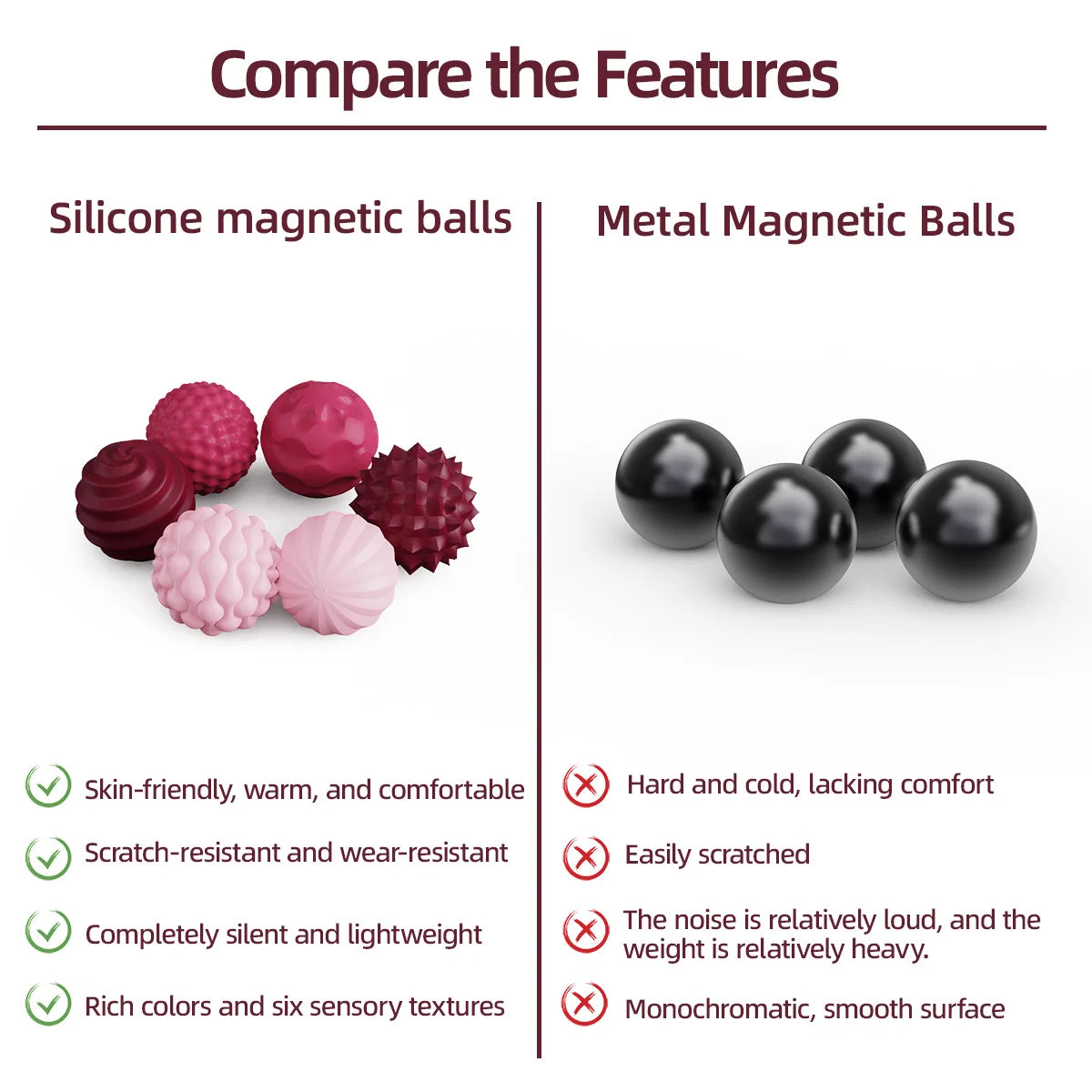 6/12Pcs Magnetic Sensory Balls