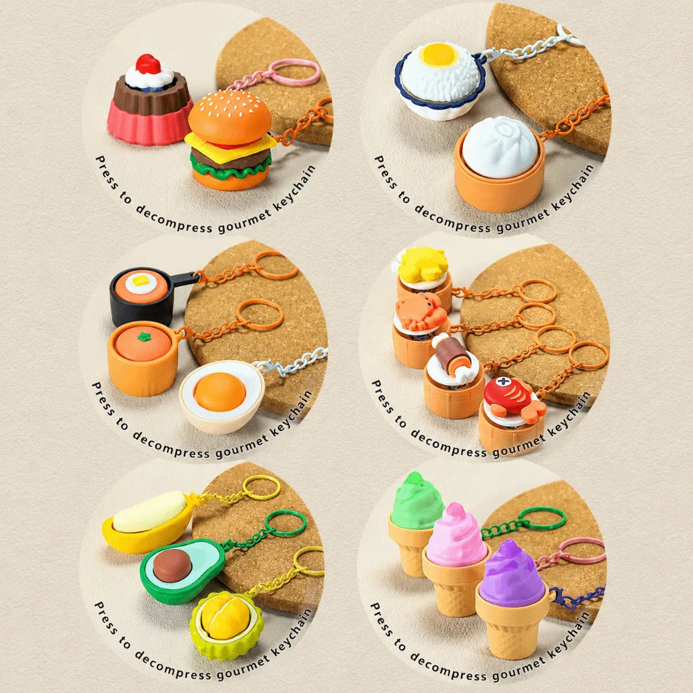 Foods Clicker Key Chain