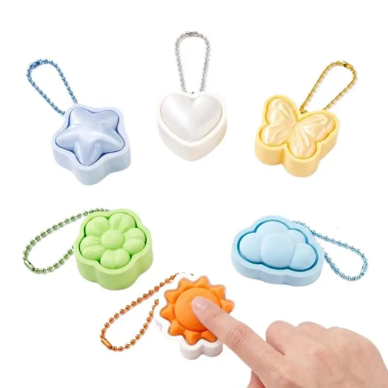 Puffy Star Clicker Keychain