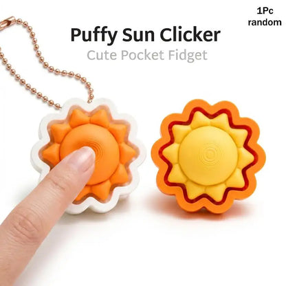 Puffy Star Clicker Keychain